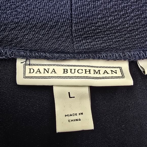 Dana Buchman Cardigan Womens Large Navy Blue Open Front Lace Up Side Career Work - Picture 3 of 11